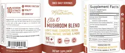 Label for Elite 10 Mushroom Blend