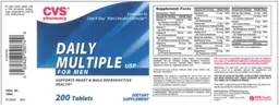 Label for Daily Multiple For Men