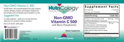 Label for Non-GMO Vitamin C 500 with Berry Polyphenols