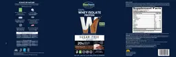 Label for W 100% Sugar-Free Whey Isolate Protein Chocolate Flavor