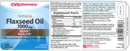 Label for Herbal Flaxseed Oil 1000 mg