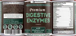 Label for Premium Digestive Enzymes