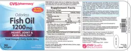 Label for Odorless Fish Oil 1200 mg