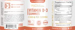 Label for Vitamin D-3 Gummies 2,000 IU