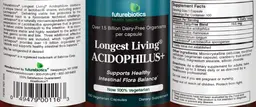 Label for Longest Living Acidophilus+