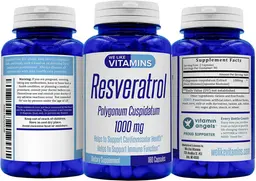 Label for Resveratrol Polygonum Cuspidatum 1000 mg