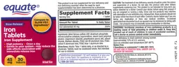 Label for Iron Tablets
