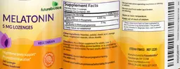Label for Melatonin 5 mg Lozenges Orange Flavor