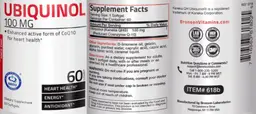 Label for Ubiquinol 100 mg