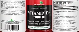 Label for Vitamin D3 2000 IU