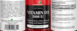 Label for Vitamin D3 5000 IU
