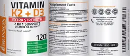 Label for Vitamin K2 + D3