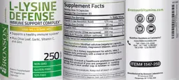Label for L-Lysine Defense 1500 mg