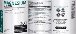 Label for Magnesium 400 mg