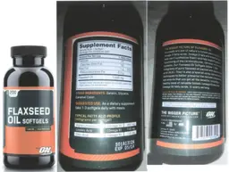 Label for Flaxseed Oil Softgels