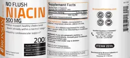 Label for No Flush Niacin 500 mg