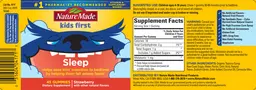Label for Sleep Gummies Strawberry