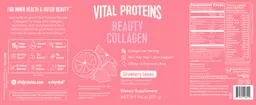 Label for Beauty Collagen Strawberry Lemon