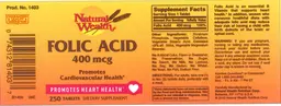 Label for Folic Acid 400 mcg