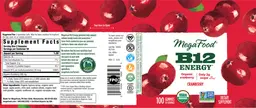 Label for B12 Energy Cranberry
