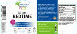 Label for Berry Bedtime