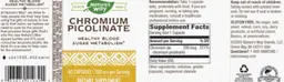 Label for Chromium Picolinate 200 mcg