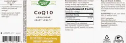 Label for CoQ10 50 mg