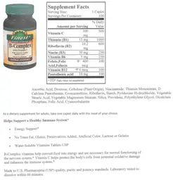 Label for B-Complex with Vitamin C