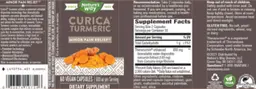 Label for Curica Turmeric 600 mg