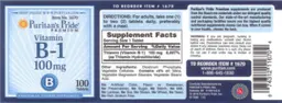 Label for Vitamin B-1 100 mg