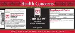 Label for Milk Thistle 80