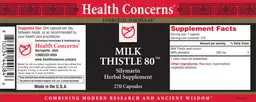 Label for Milk Thistle 80