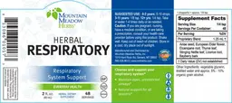 Label for Herbal Respiratory