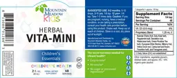 Label for Herbal Vita-Mini