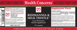 Label for Rehmannia & Milk Thistle