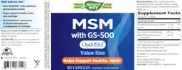 Label for MSM with GS-500