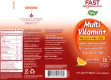 Label for Multi Vitamin+ Citrus Flavored