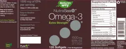 Label for Omega-3 Extra Strength