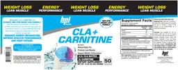 Label for CLA + Carnitine Snow Cone