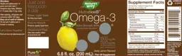 Label for Omega-3 Extra Strength EPA 1500 mg Zesty Lemon Flavored