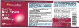 Label for Doctor's Trust Red Yeast Rice 600 mg