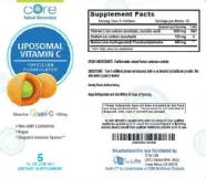 Label for Liposomal Vitamin C 1000 mg