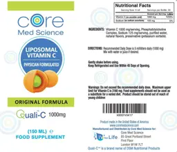 Label for Liposomal Vitamin C 1000 mg