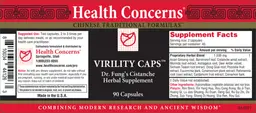 Label for Virility Caps