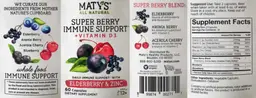 Label for Super Berry Immune Support