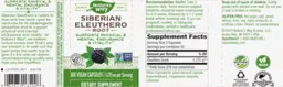 Label for Siberian Eleuthero Root 1,275 mg