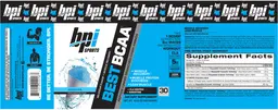 Label for Best BCAA Artic Ice