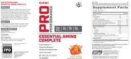 Label for Essential Amino Complete Tangy Orange