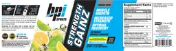 Label for Strength Gainz Lemon Lime