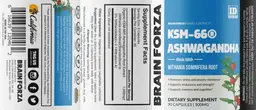 Label for KSM-66 Ashwagandha 500 mg